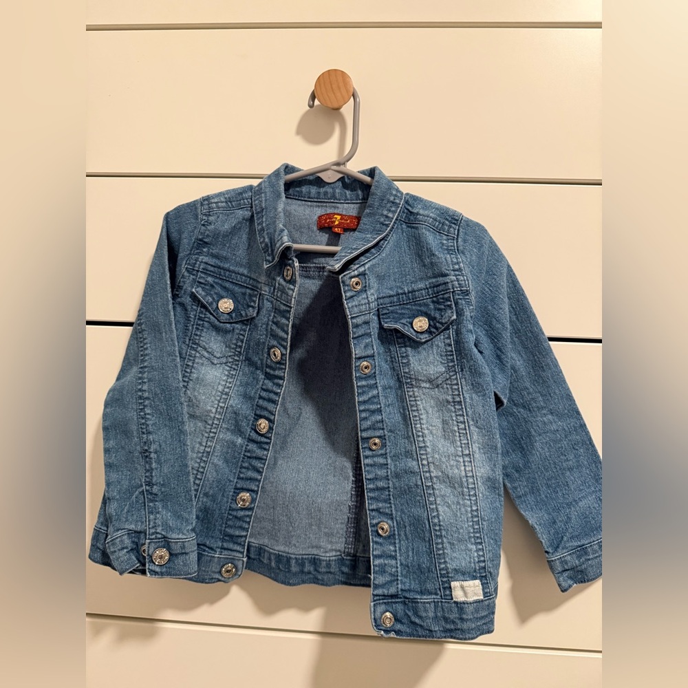 7 for all mankind denim jacket, size 4T